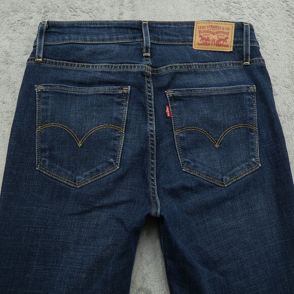 Levi's 721 Jeans Women's Size 28 Blue High-Rise Skinny Denim 28" Inseam Stretch - Picture 14 of 16